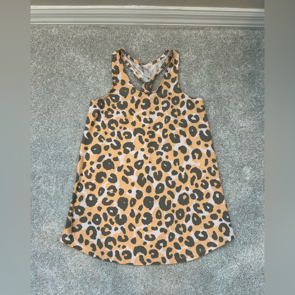 Cat & Jack Leopard Cover Up Dress, size S 6/7